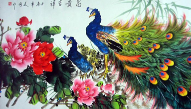 牡丹、花開富貴圖